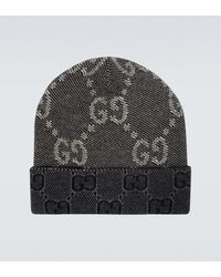 Gucci GG Jacquard Wool Beanie - Black