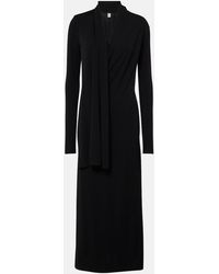 TOTEME - Scarf-Detail Jersey Maxi Dress - Lyst