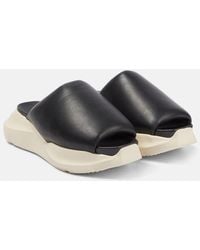Rick Owens - Geth Padded Leather Platform Sliders - Lyst