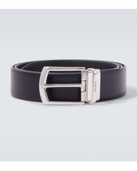 Prada - Reversible Saffiano And Leather Belt - Lyst