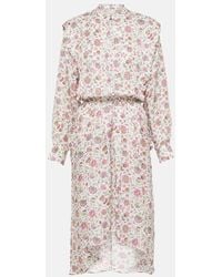 Isabel Marant - Abito Midi Lokeya Con Stampa Floreale - Lyst