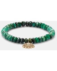Sydney Evan - Evil Eye Fringe 14kt Gold Bracelet With Diamonds - Lyst