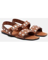 KHAITE - Boden Studded Leather Sandals - Lyst