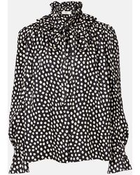 Chloé - Silk Shirt With Polka Dot Pattern - Lyst