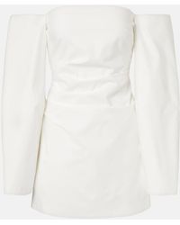 SIR. - Martina Off-Shoulder Cotton Poplin Minidress - Lyst