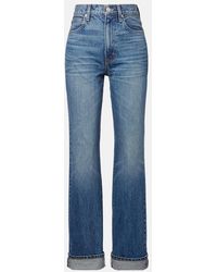 SLVRLAKE Denim - London Turn Up High-Rise Straight Jeans - Lyst