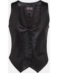 Stouls - Adrian Leather Vest - Lyst