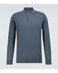 Loro Piana - Ml Long-Sleeved Wool Polo Shirt - Lyst