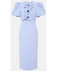 Rebecca Vallance - Bridal Annabelle Bow-Detail Midi Dress - Lyst