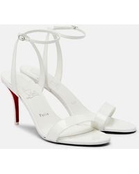 Christian Louboutin - Miss Z Leather Slingback Sandals - Lyst