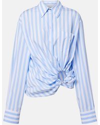 Sportmax - Palmizi Cutout Striped Cotton Poplin Shirt - Lyst