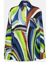 Emilio Pucci - Printed Silk-twill Shirt - Lyst