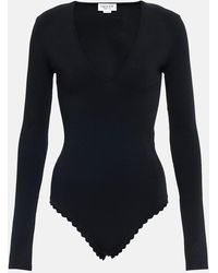 Victoria Beckham - Long-sleeve V-neck Bodysuit - Lyst
