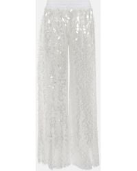 Norma Kamali - Sequined Wide-Leg Pants - Lyst