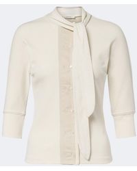 Lemaire - Ribbed-Knit Cotton And Linen Top - Lyst