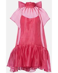Jonathan Simkhai - Beaux Bow-Detail Organza Minidress - Lyst