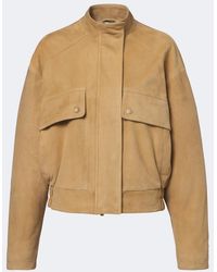 Eleventy - Suede Bomber Jacket - Lyst
