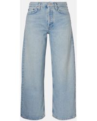 Agolde - Arc Cropped Mid-Rise Wide-Leg Jeans - Lyst