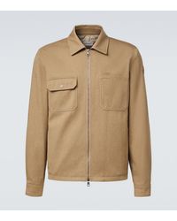 Moncler - Leather-Trimmed Cotton Jacket - Lyst