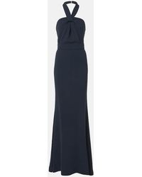 Elie Saab - Halterneck Cady Gown - Lyst