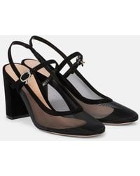 Gianvito Rossi - Francoise 85 Leather Slingback Pumps - Lyst