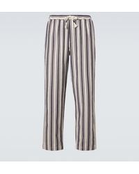 Orlebar Brown - Sonoran Striped Cotton Straight Pants - Lyst