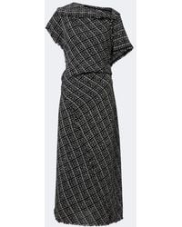 Erdem - Checked Cotton-Blend Tweed Midi Dress - Lyst