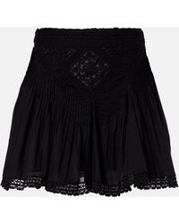 Isabel Marant - Minifalda Goldie De Algodon Con Encaje - Lyst