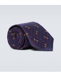 Gucci - Corbata de seda con GG en jacquard - Lyst