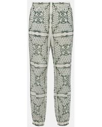 Tory Burch - Printed Cotton Trousers - Lyst