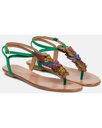 Aquazzura - Papillon Suede Thong Sandals - Lyst