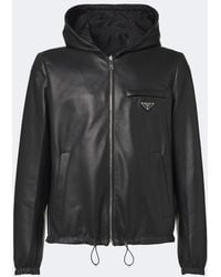 Prada - Reversible Re-Nylon And Leather Jacket - Lyst