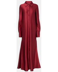 Jil Sander - Satin Shirt Dress - Lyst