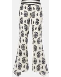 Johanna Ortiz - Printed Linen Wide-Leg Pants - Lyst