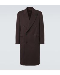 Lardini - Double-Breasted Wool Coat - Lyst