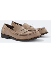 Loewe - Bobine Suede Penny Loafers - Lyst
