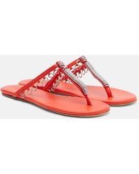 Christopher Esber - Pierced Embellished Leather Thong Sandals - Lyst