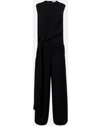 Alaïa - Tie Gathered Jersey Jumpsuit - Lyst