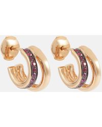Pomellato - Together 18kt Rose Gold Earrings With Rubies - Lyst