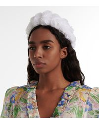 Maison Michel Exklusiv bei Mytheresa – Bridal Haarband Constance - Weiß