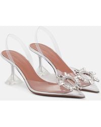 AMINA MUADDI - Begum Embellished Pvc Slingback Pumps - Lyst