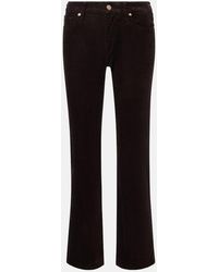 7 For All Mankind - Calie Straight Cotton-Blend Cordury Flared Pants - Lyst