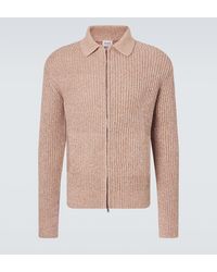 Tod's - Cotton Mouline Zip-Up Cardigan - Lyst
