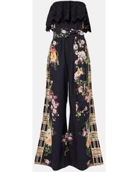CAMILLA - Combi-Pantalon En Coton A Fleurs - Lyst