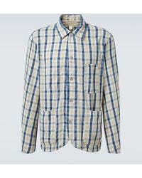 RRL - Checked Cotton And Linen Shirt - Lyst