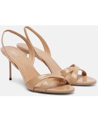 Paris Texas - Lidia Patent Leather Slingback Sandals - Lyst
