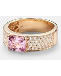 Anita Ko - 18Kt Ring With Sapphire And Diamonds - Lyst