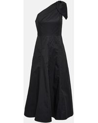 Roland Mouret - One-Shoulder Cotton Poplin Midi Dress - Lyst