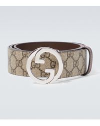 Gucci - Reversible GG Supreme Leather Belt - Lyst