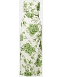 SIR. - Gardella Cutout Floral Linen Midi Dress - Lyst